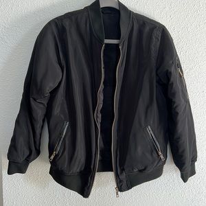 Black bomber jacket